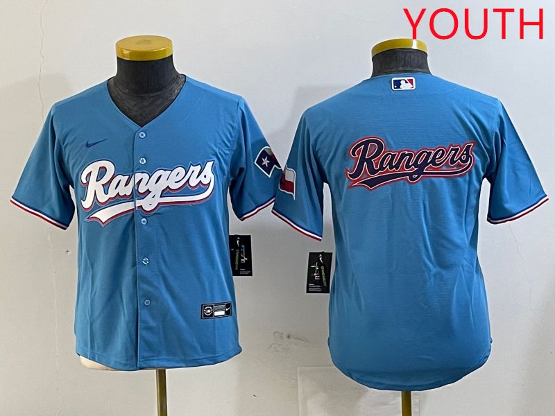 Youth Texas Rangers Blank Light Blue Game 2025 Nike MLB Jersey style 5->youth mlb jersey->Youth Jersey